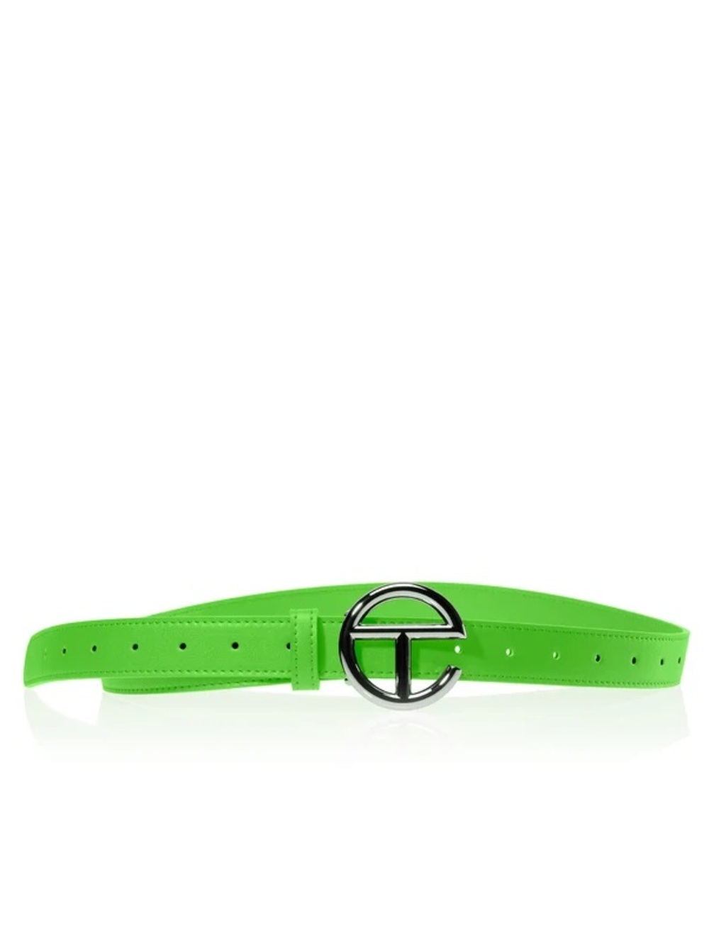 TELFAR Highlighter Green Logo Belt